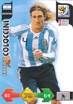 Fabricio Coloccini Argentina Panini 2010 World Cup #10